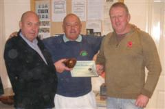 The monthly Highly commended Dave Matson received his certificate from Peter Blake & Tony Handford